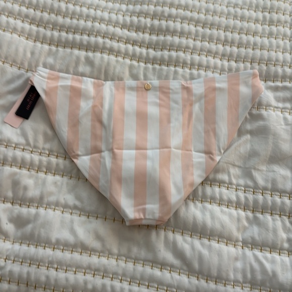 VICTORIA’S SECRET PINK Striped Bikini Set in Peach and White - new S/M - Picture 8 of 8